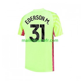 Maillot de Foot Manchester City Ederson Moraes 31 Gardien Troisième 2023-24